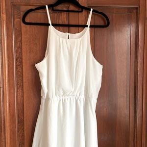 Juniors with tags white mini dress large
